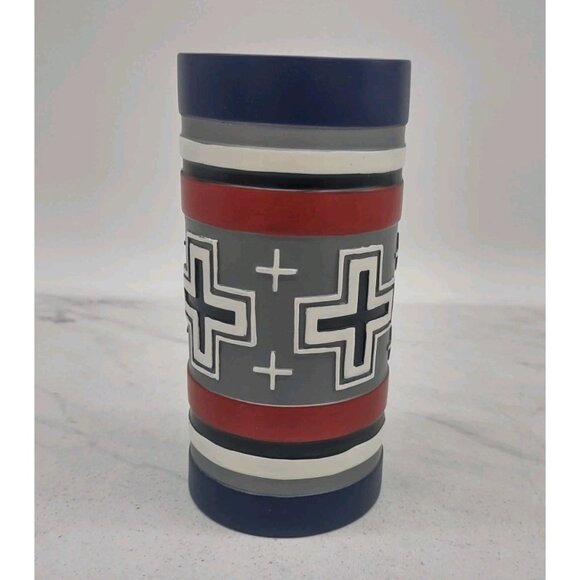 PENDLETON Home Collection Vase Pencil Cup Cross Design Painted San Miguel 5.5" - Picture 8 of 8